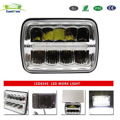 Ls6454 Lantsun Group Co LTD LED6454-12 1 Pc Lantsun 7x6 LED Headlight Crystal Clear Sealed Dual Beam Headlamp Headlights 